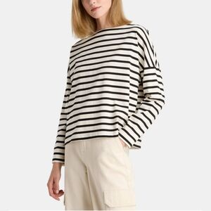 Galeries Lafayette Striped Long Sleeve Mariniere Shirt Size Small